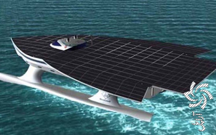 قایق خورشیدی مدرن برق خورشیدی