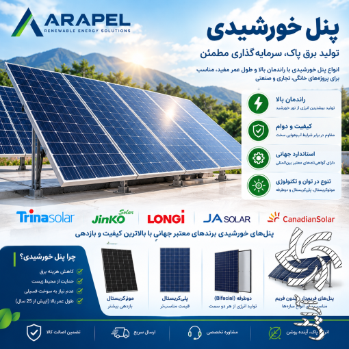 فروش-پنل خورشیدی -پنل خورشیدی -مونو کریستال - پرک - پلی کریستال 